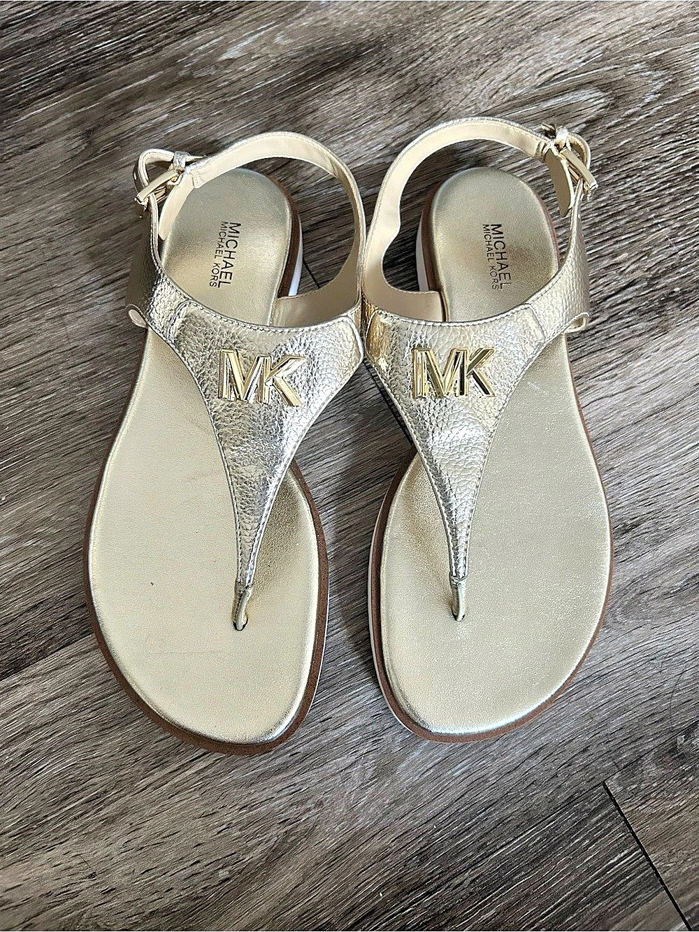 Michael Kors Callie Embellished Metallic Thong Sandal Callie Metallic Thong